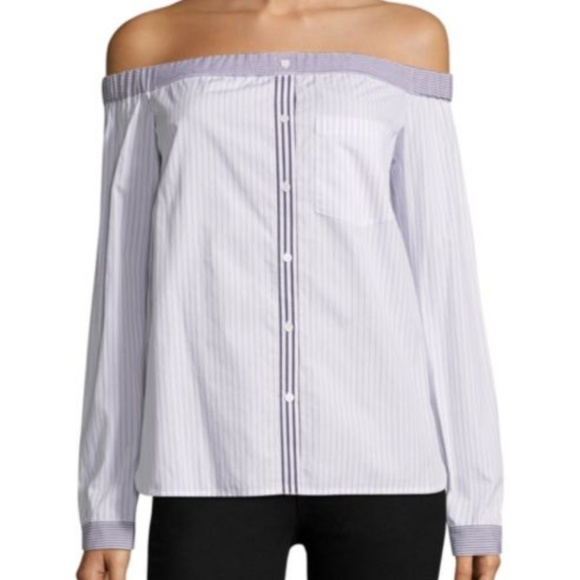 Bailey 44 Shibui Off-The-Shoulder Striped Top - Picture 2 of 5